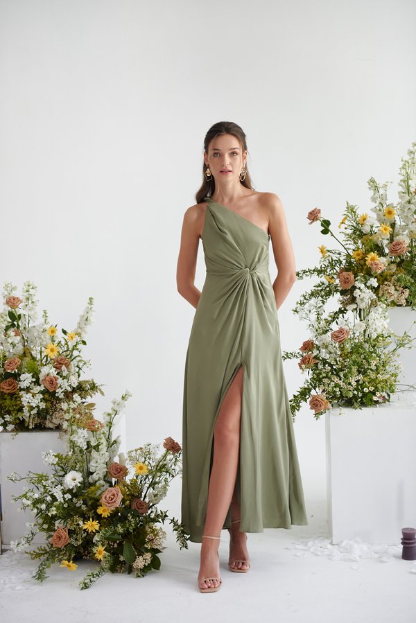 Love Odyssey Toga Dress (Olive)