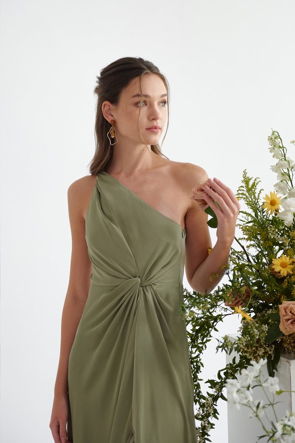 Love Odyssey Toga Dress (Olive)