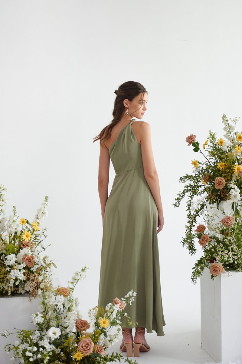 Love Odyssey Toga Dress (Olive) | The Thread Theory