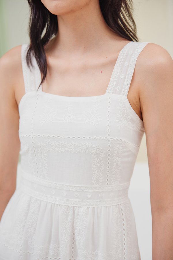 Eyelet Allegory Dress (White)