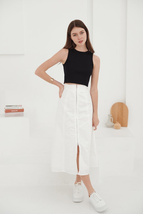 Paradigm Multi-way Zip Skirt (White)