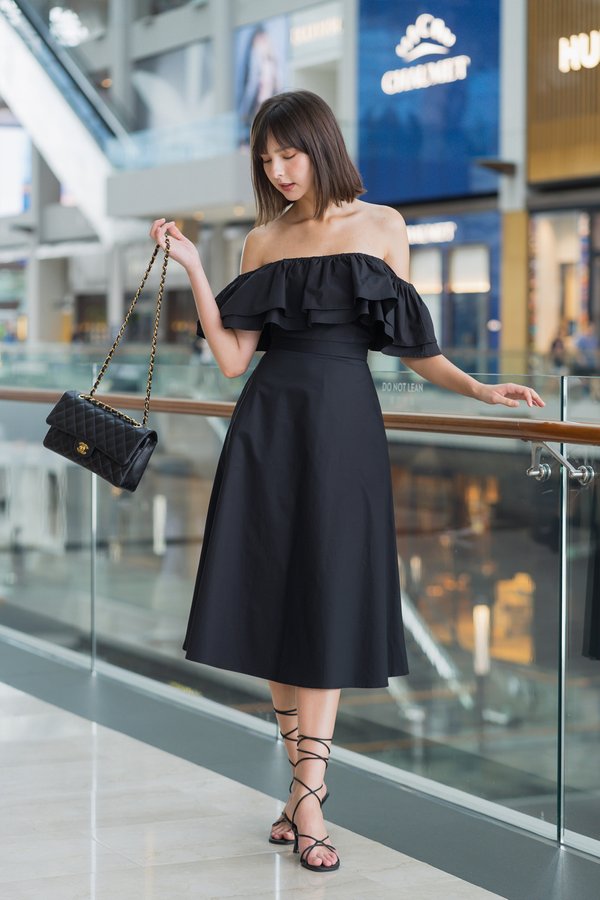 Elemental Midi Skirt (Black)