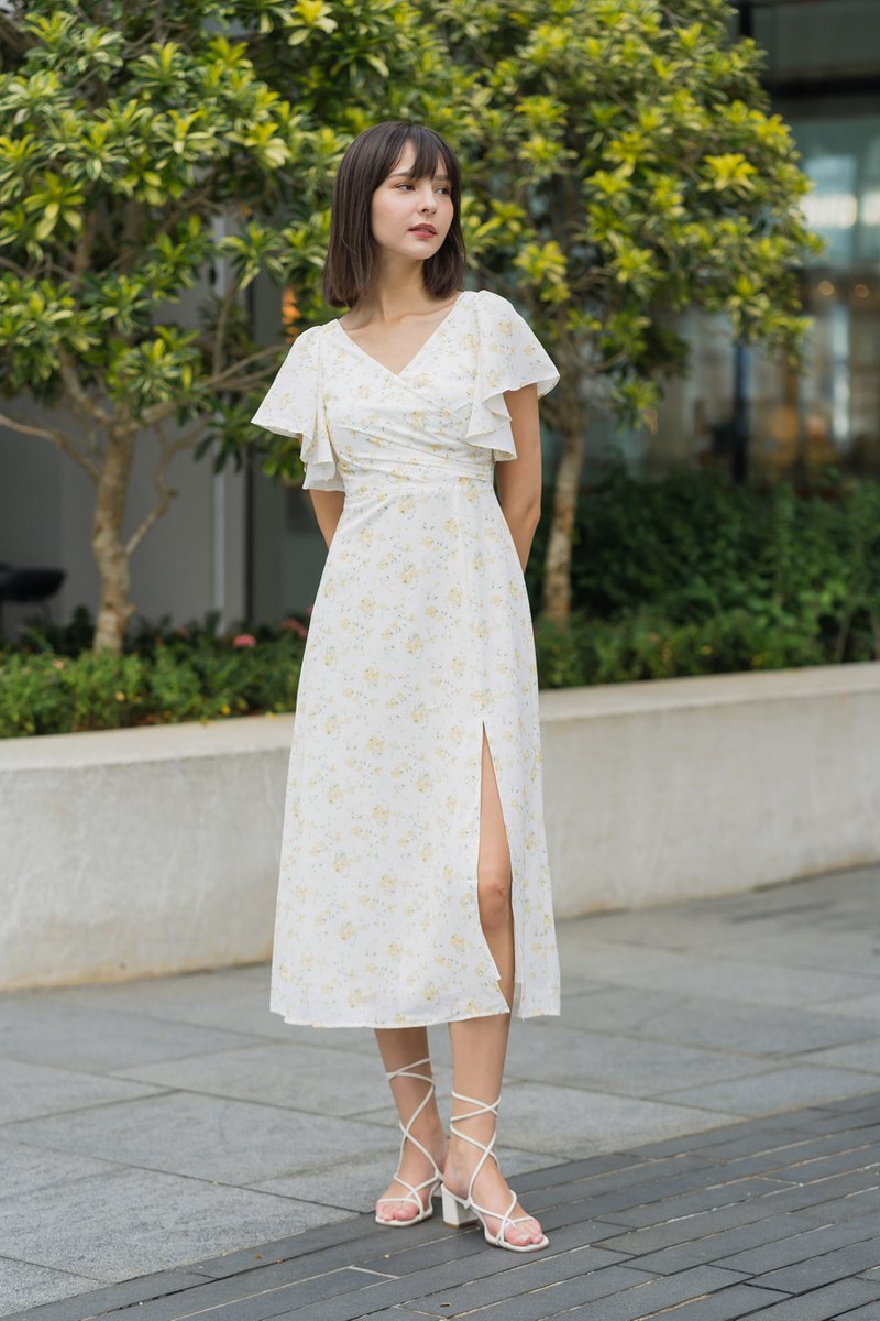 One Day In Jeju Padded Dress (Cream) | The Thread Theory