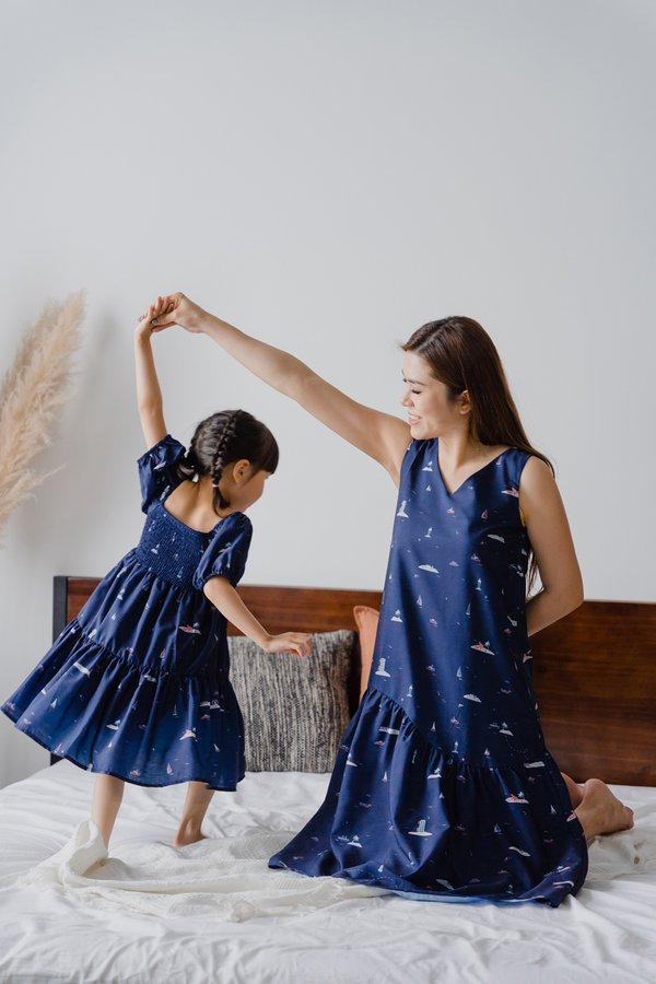 Gong Xi By The Bay Junior Dress (Navy)