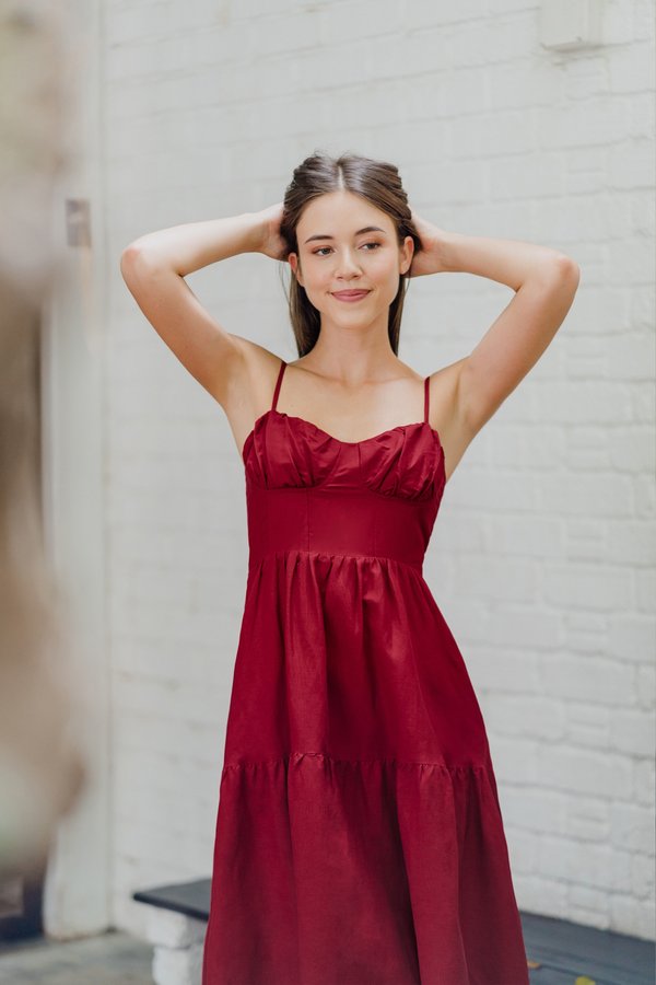 Ruby Rouge Corset Dress (Red)
