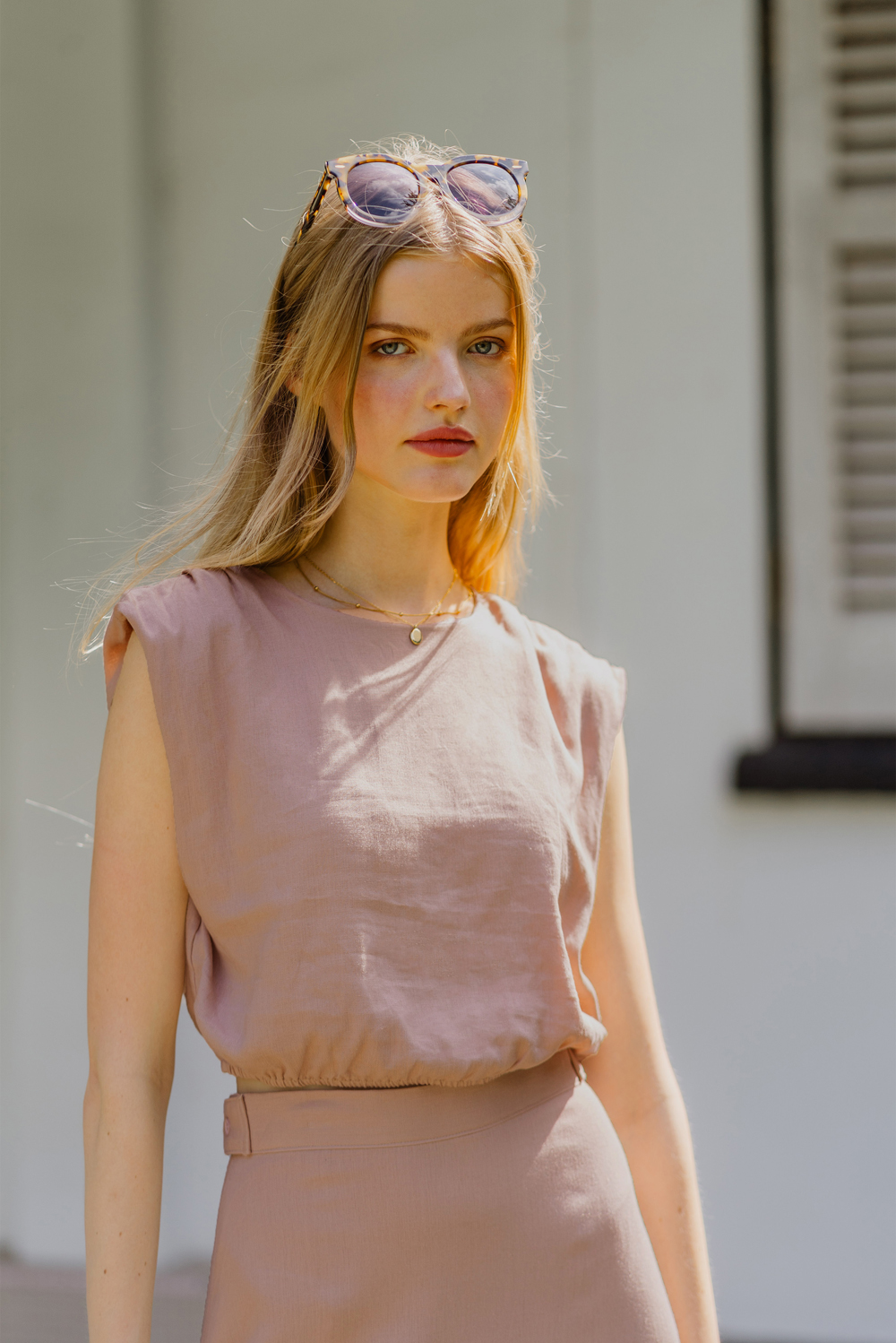 Two Parts Charm Convertible Top (Rose Pink) | The Thread Theory