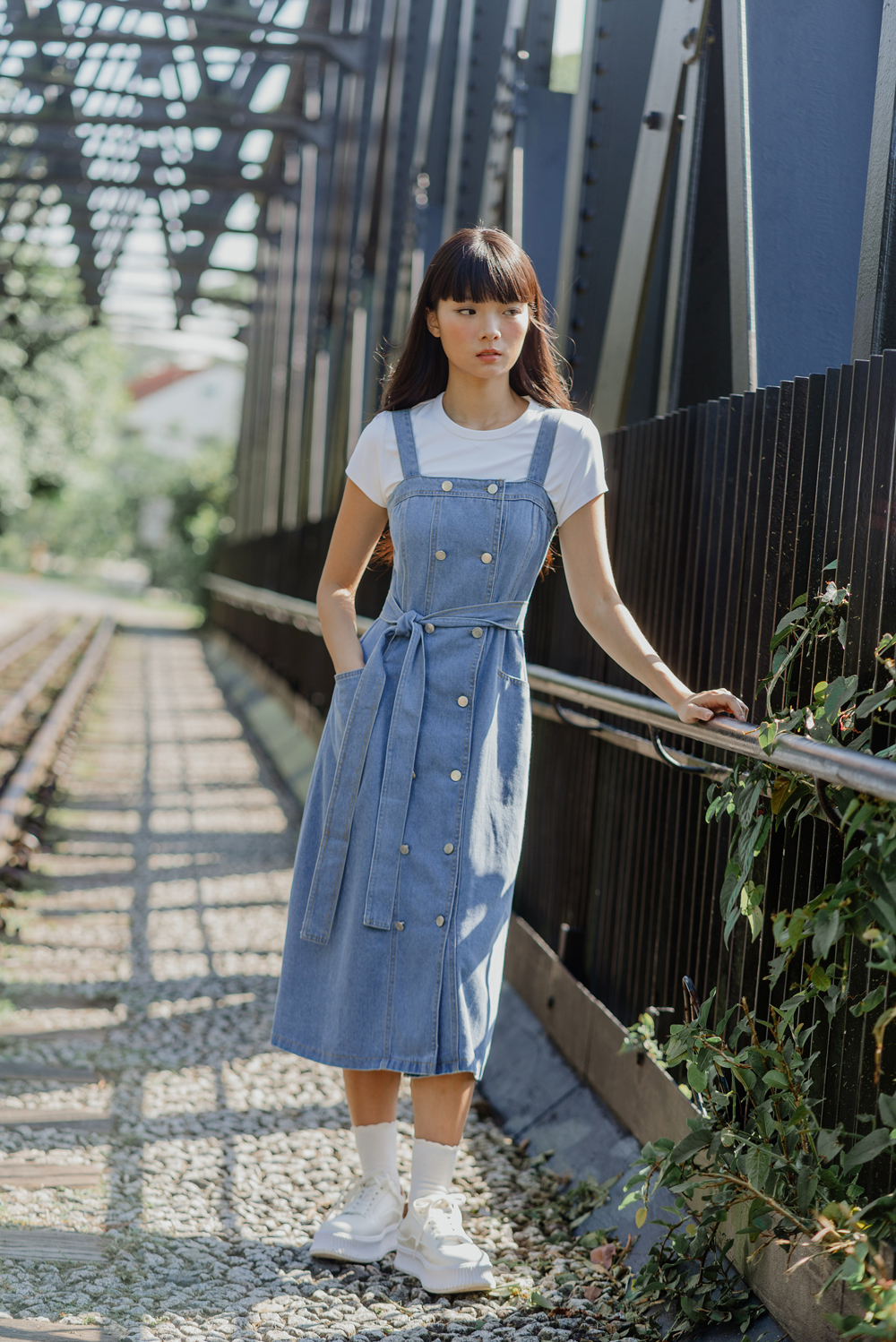 Seafarer Denim Trench Dress (Mid Wash) | The Thread Theory