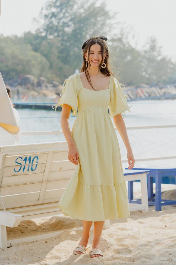 Ribbonaire Dress (Light Yellow)