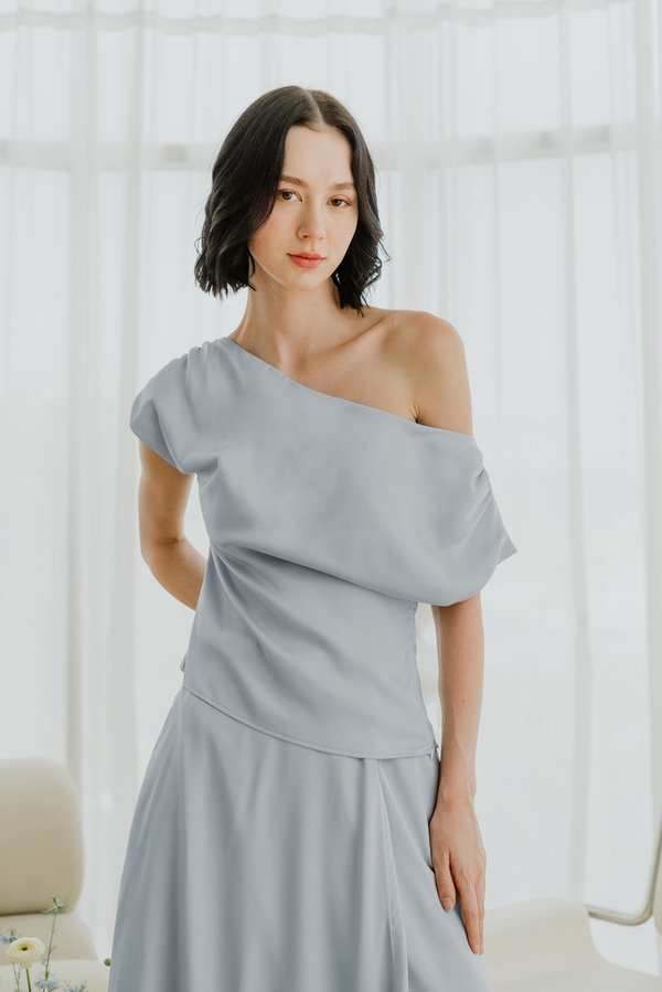 Falling For You Top (Silver Blue)