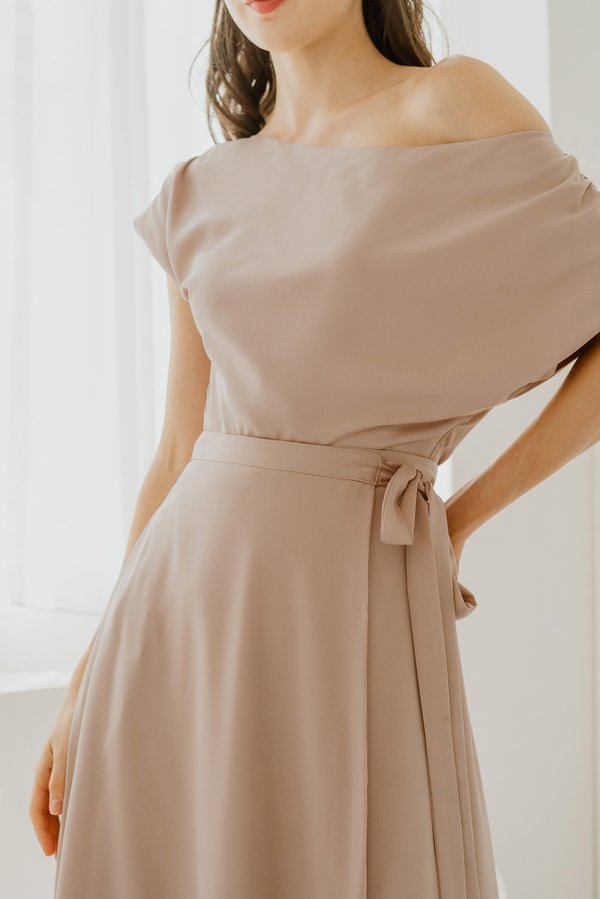 Willing For You Wrap Skirt (Taupe)