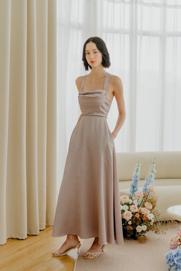 Finding Love In A Storm Dress (Taupe)