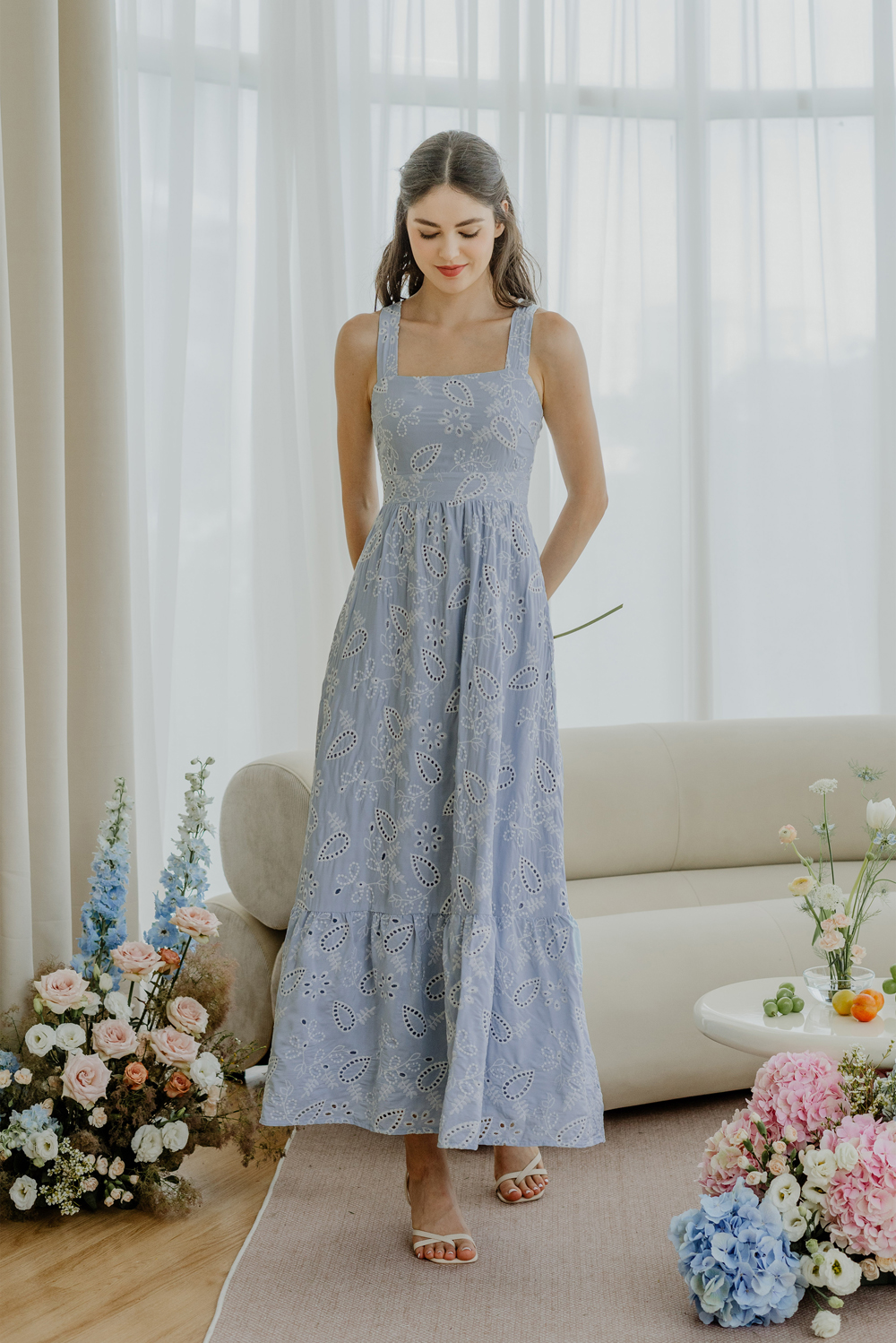 Teardrop Romantics Dress (Light Blue) | The Thread Theory