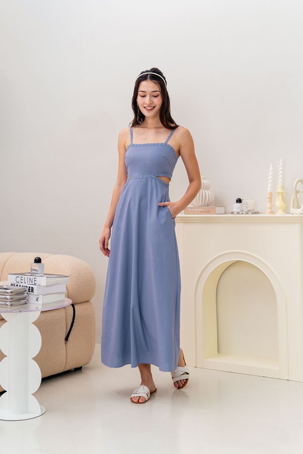 Byron Bay Cut-out Dress (Blue)