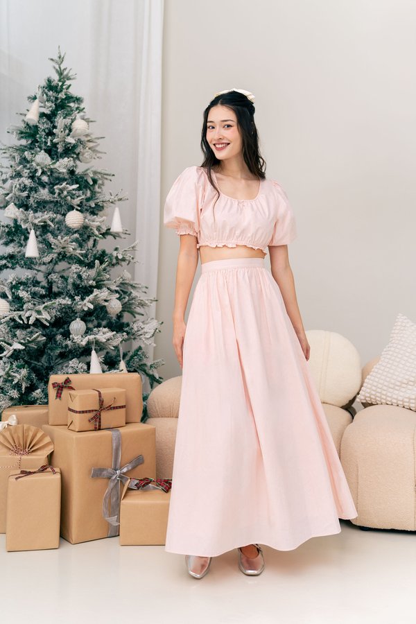 Snowkissed Maxi Skirt (Light Pink)