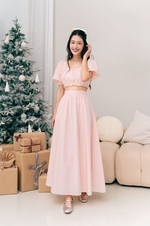 Snowkissed Maxi Skirt (Light Pink)
