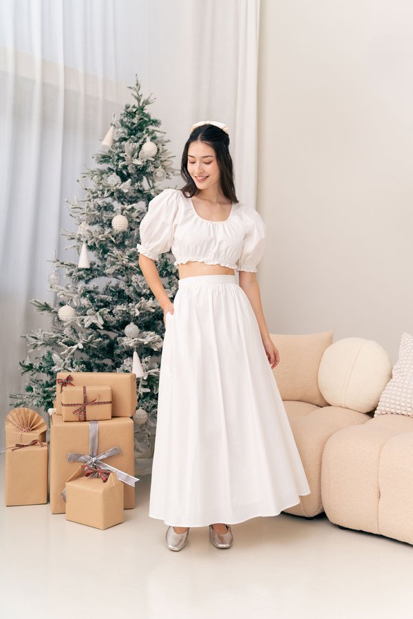 Snowkissed Maxi Skirt (White)