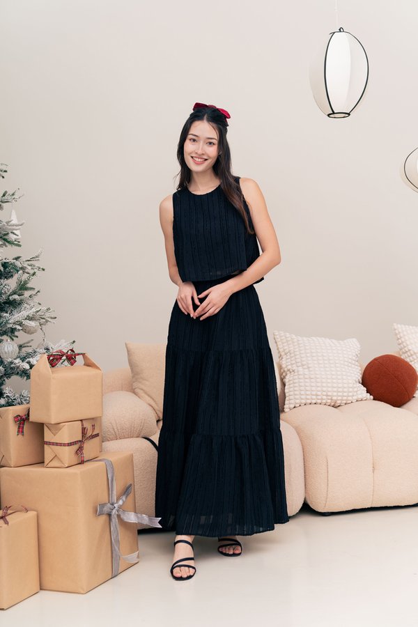 Songbird Maxi Skirt (Black)