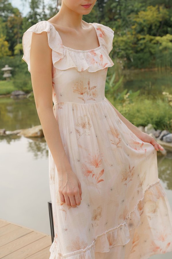 Wildflower Waltz Dress (Beige)