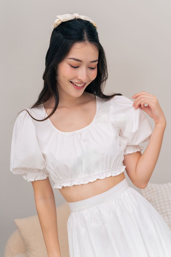 Winter Blush Top (White)