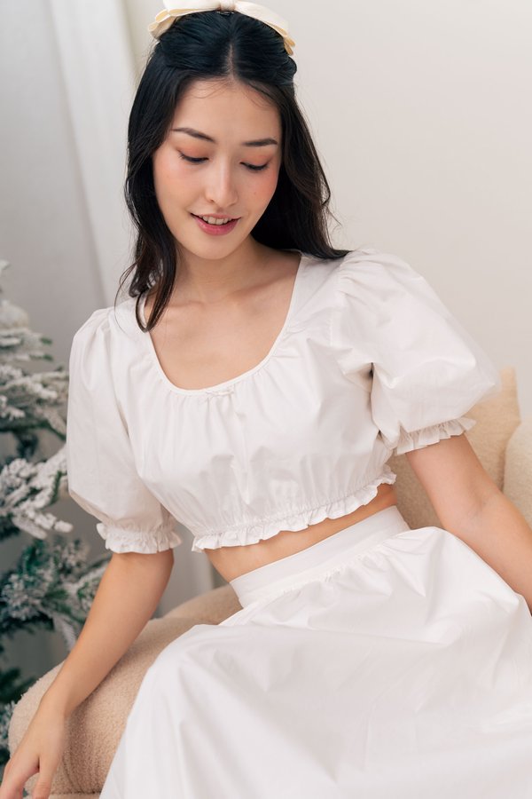 Winter Blush Top (White)
