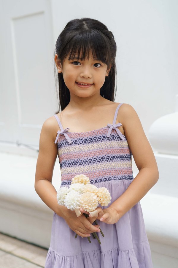 Dancing Threads Embroidered Junior Dress (Dusty Purple)