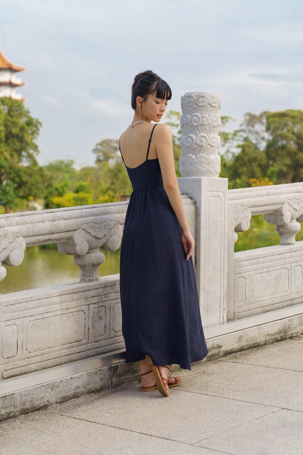 Fairy Tale Meadow Padded Dress (Navy)