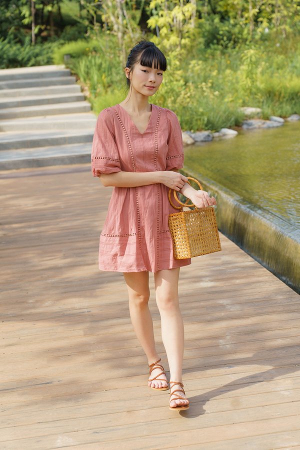 Le Jardin Romper Dress (Rosewood)