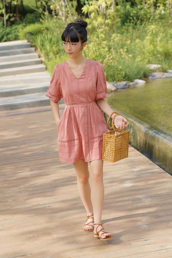 Le Jardin Romper Dress (Rosewood)