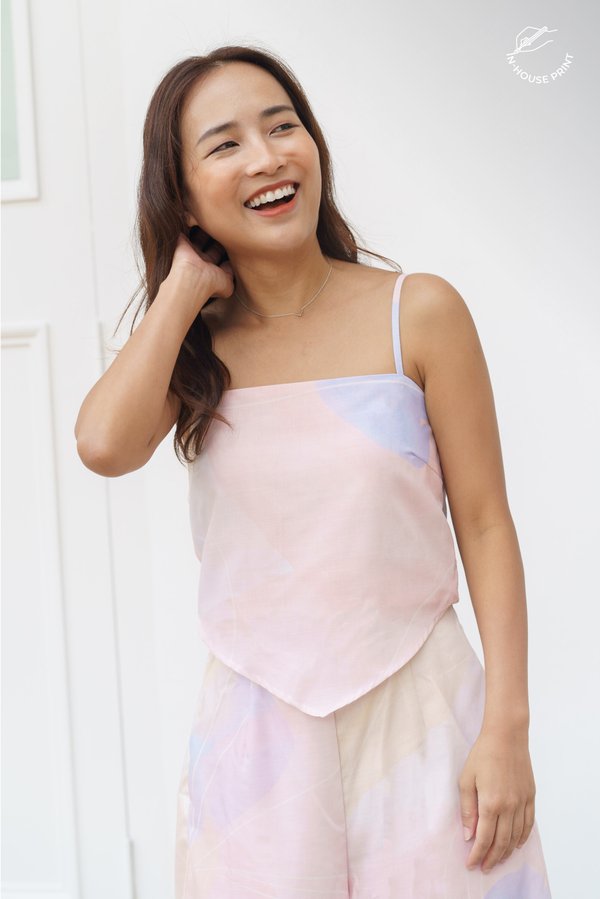 Painted Pathways Scarf Top (Rose Serenity)