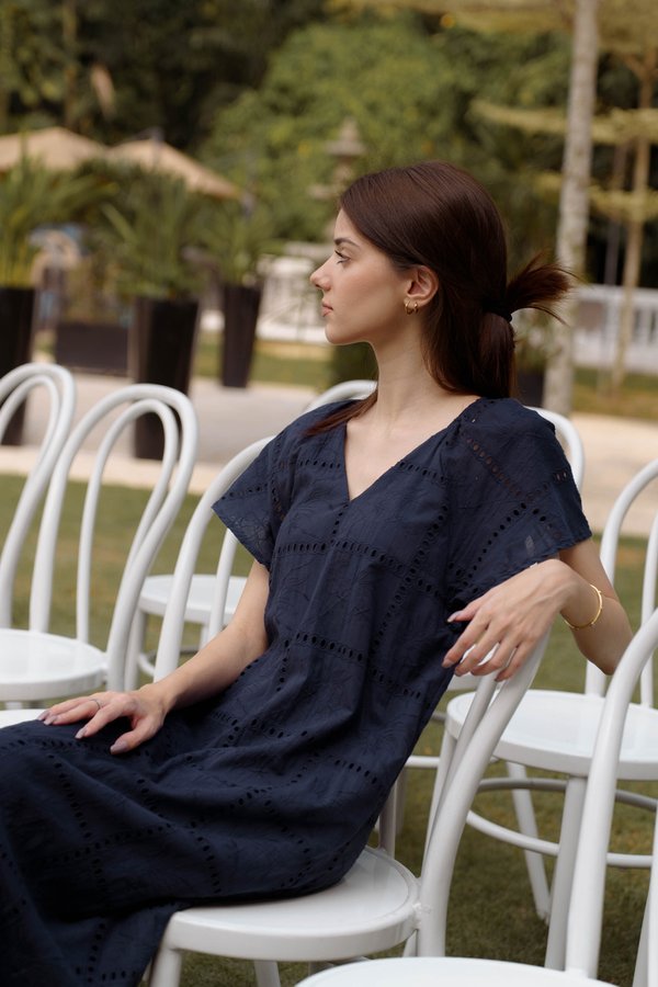 Memories of Monet Dress (Navy)