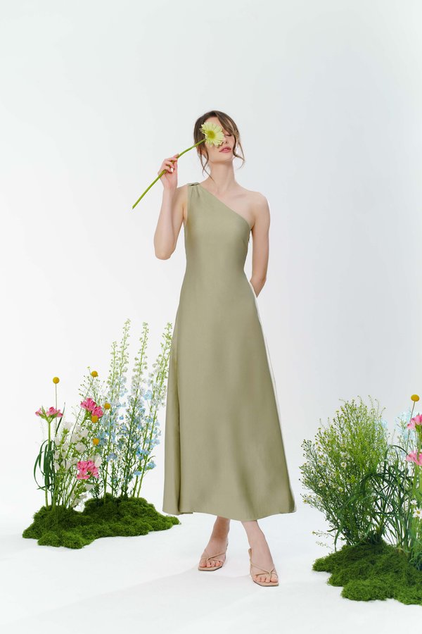 First Dance Convertible Scarf Dress (Moss Green)