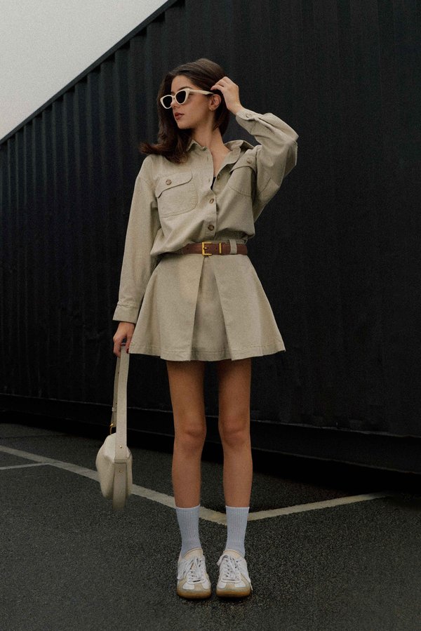 Axis Belted Skorts (Khaki)