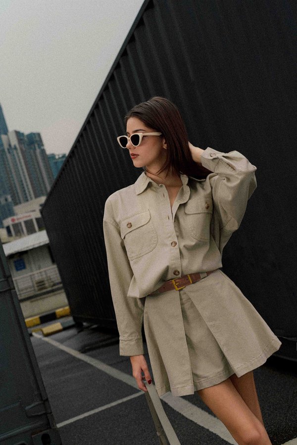 Axis Belted Skorts (Khaki)
