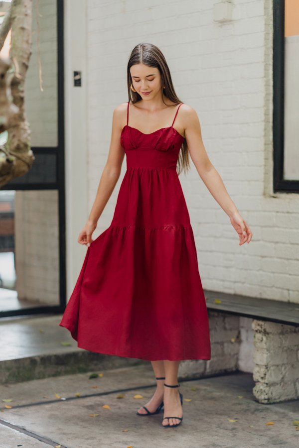 Ruby Rouge Corset Dress (Red)