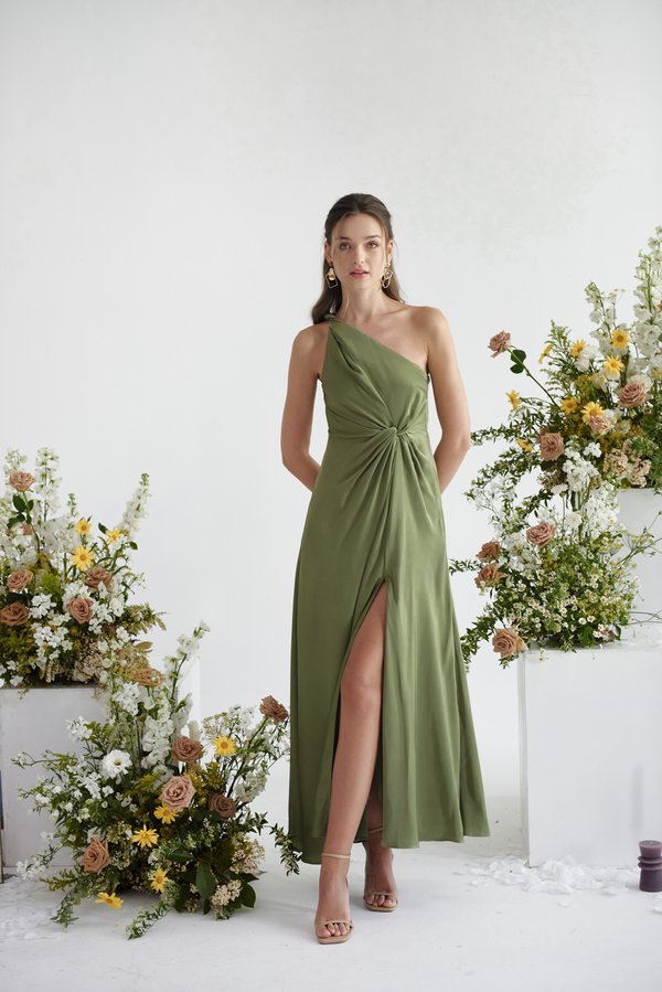 Love Odyssey Toga Dress (Olive)