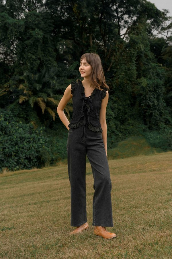 Duality Frill Reversible Top (Black)