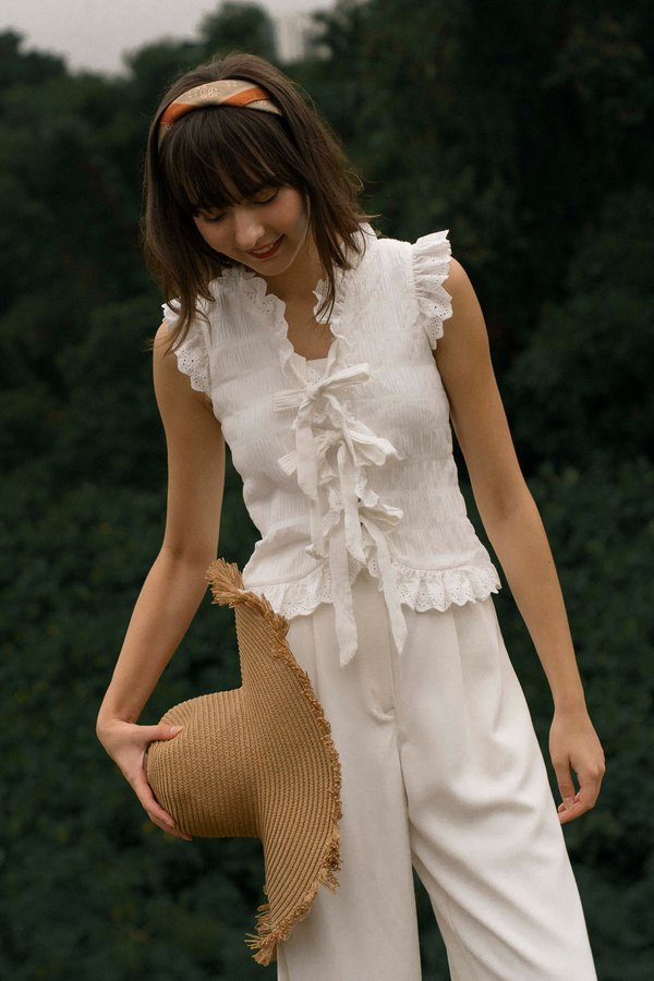 Duality Frill Reversible Top (White)