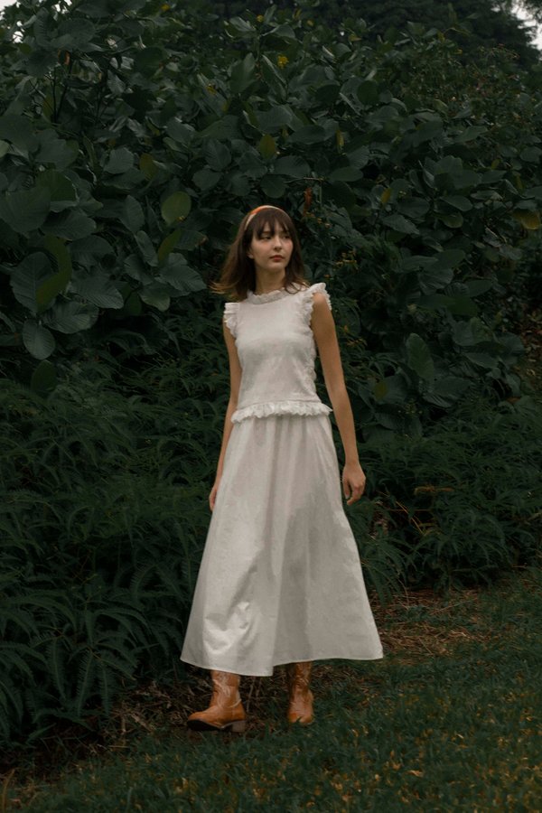 Duality Frill Reversible Top (White)