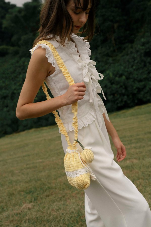 Sugar Winkle Handmade Crossbody Bag (Lemon Meringue)