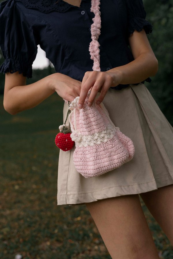 Sugar Winkle Handmade Crossbody Bag (Strawberry Shortcake)