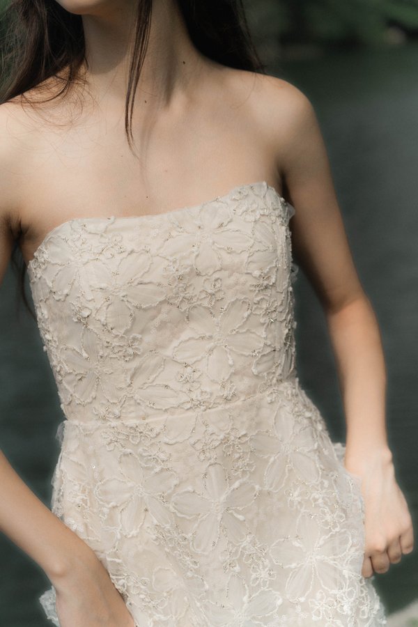 Daylight Sequin Embellished Gown (Champagne)