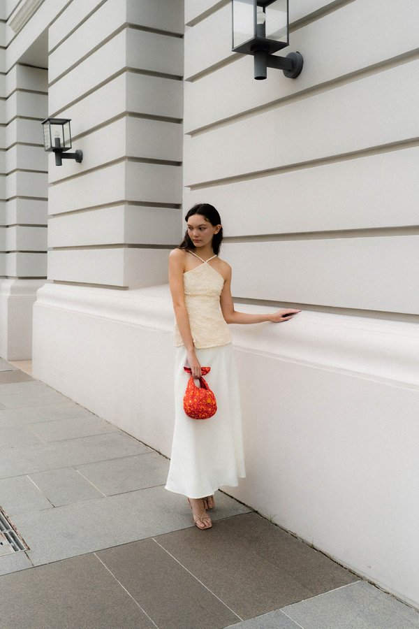 Starlit Petal Sequin Top (Champagne)