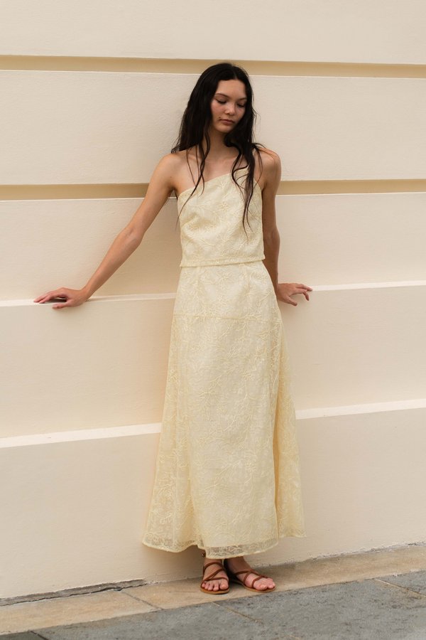 Solace Maxi Skirt (Ivory)