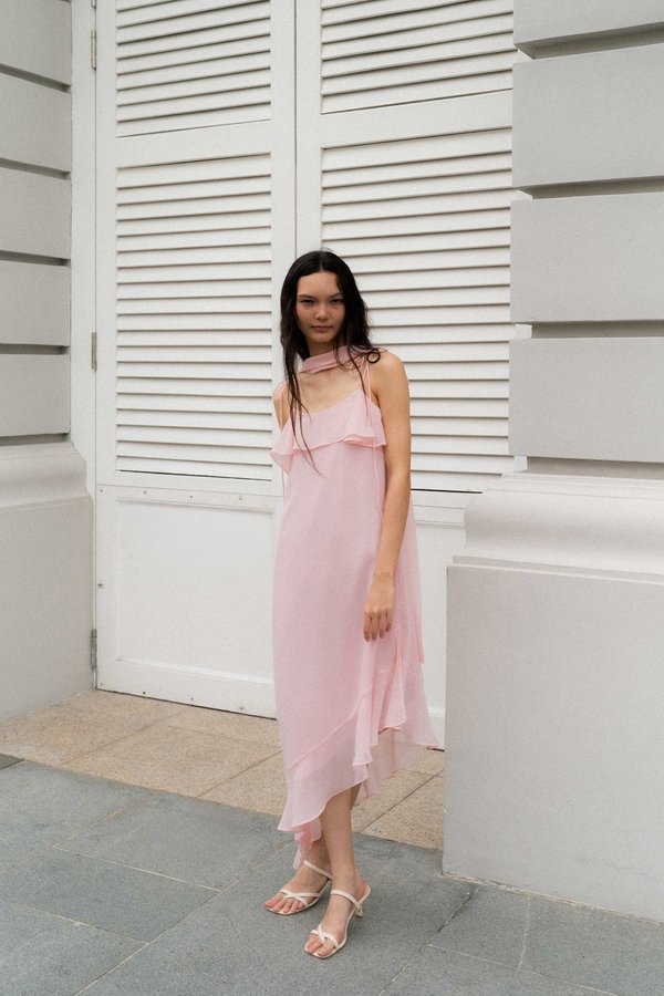 Springtide Scarf Dress (Pink)