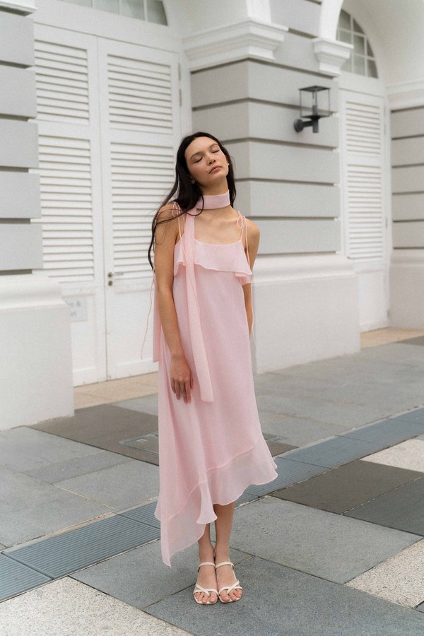Springtide Scarf Dress (Pink)