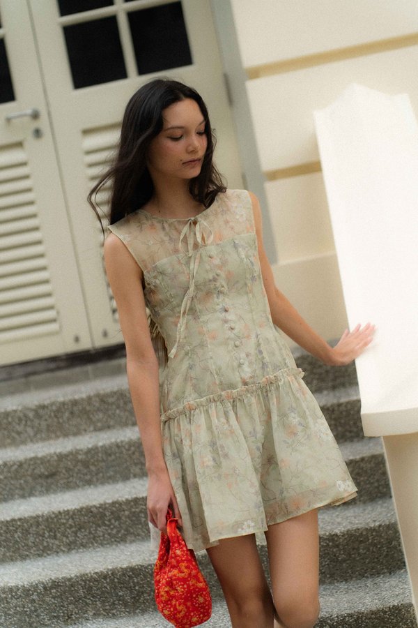 Willow Bloom Dress (Sage Green)