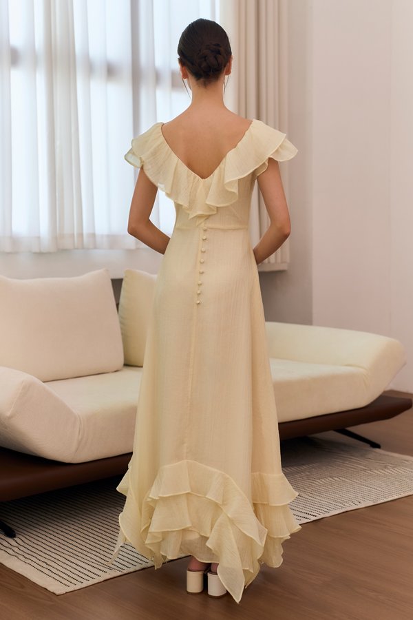 Daydream Ruffles Multiway Dress (Pastel Yellow)