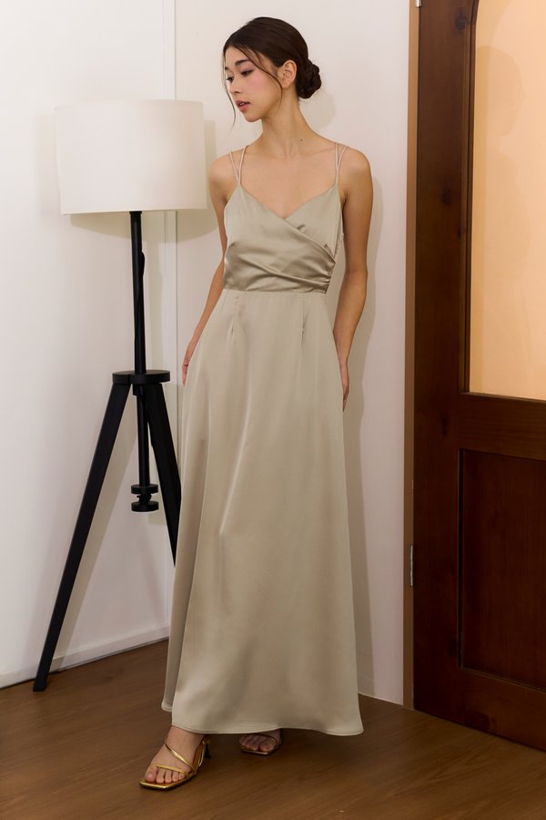 Forever Is Now Padded Dress (Soft Gold)