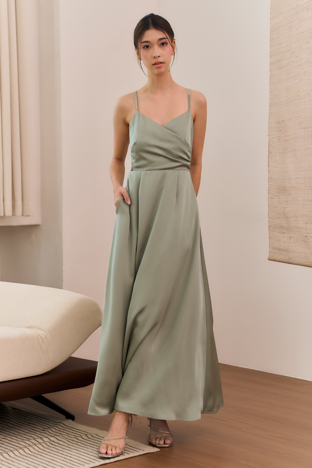 joe browns green dress Vero Moda - Knot Detail Halter Neck Maxi Dress - Women - Viscose - M
