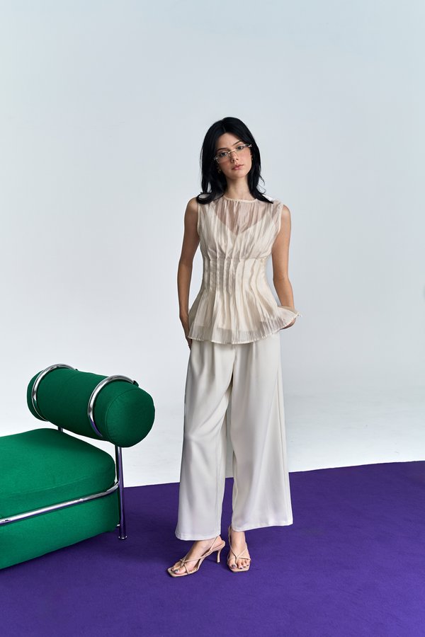 Metropolitan Flair Pants (White)